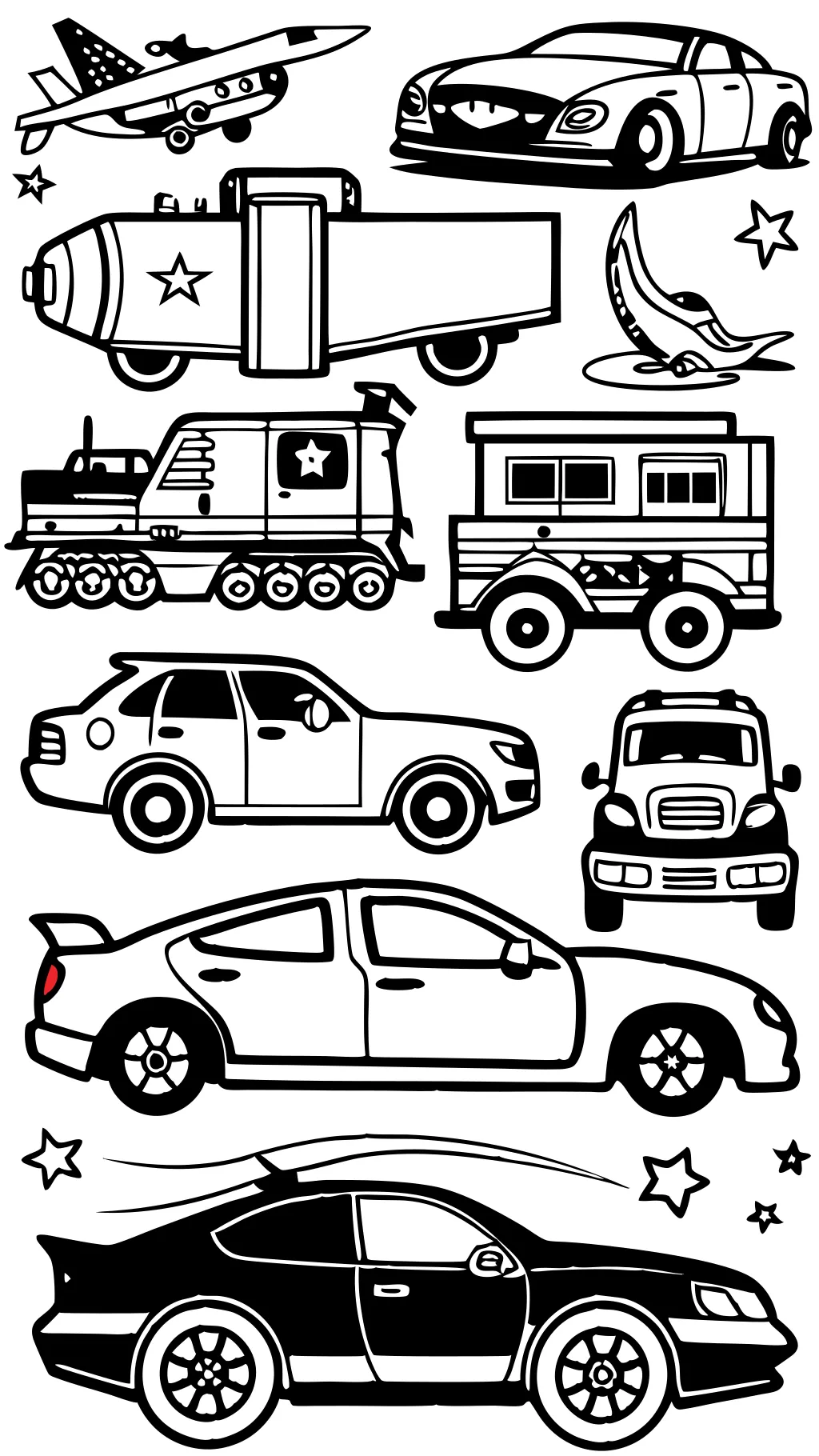 cars and trucks coloring pages